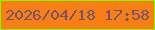 文字の大きさ：5、枠の色：81f904、背景の色：f97e16、文字の色：71566b 無料ブログパーツのブログ時計
