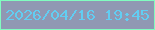 文字の大きさ：1、枠の色：81fcc0、背景の色：9098b3、文字の色：62cdf2 無料ブログパーツのブログ時計