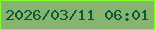 文字の大きさ：4、枠の色：81fd27、背景の色：88b472、文字の色：0b5a35 無料ブログパーツのブログ時計