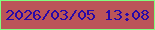 文字の大きさ：2、枠の色：81fd7f、背景の色：bb5459、文字の色：2808a8 無料ブログパーツのブログ時計