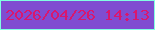 文字の大きさ：2、枠の色：81ffe2、背景の色：804dd1、文字の色：d9176e 無料ブログパーツのブログ時計