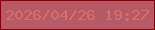 文字の大きさ：4、枠の色：82000b、背景の色：b65b65、文字の色：d36f6c 無料ブログパーツのブログ時計