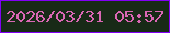 文字の大きさ：2、枠の色：8200f5、背景の色：182a17、文字の色：db67b5 無料ブログパーツのブログ時計