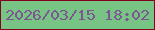 文字の大きさ：3、枠の色：820220、背景の色：77c484、文字の色：7b5693 無料ブログパーツのブログ時計