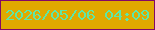 文字の大きさ：4、枠の色：820867、背景の色：e0a900、文字の色：5ee7a7 無料ブログパーツのブログ時計