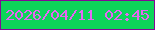 文字の大きさ：4、枠の色：820a95、背景の色：0dd559、文字の色：e667f3 無料ブログパーツのブログ時計