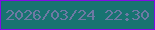 文字の大きさ：3、枠の色：820be5、背景の色：187371、文字の色：6d79a4 無料ブログパーツのブログ時計