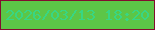 文字の大きさ：5、枠の色：820d2f、背景の色：5cc647、文字の色：38d684 無料ブログパーツのブログ時計