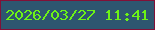 文字の大きさ：3、枠の色：821037、背景の色：2e5670、文字の色：6df316 無料ブログパーツのブログ時計