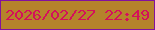 文字の大きさ：1、枠の色：82119e、背景の色：b5832b、文字の色：d4105b 無料ブログパーツのブログ時計
