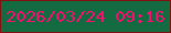 文字の大きさ：1、枠の色：82120f、背景の色：146b42、文字の色：f50f6f 無料ブログパーツのブログ時計