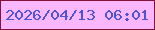 文字の大きさ：5、枠の色：821239、背景の色：fab7fd、文字の色：4f54d5 無料ブログパーツのブログ時計