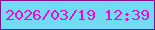 文字の大きさ：4、枠の色：821293、背景の色：72dbf4、文字の色：ec0ad4 無料ブログパーツのブログ時計