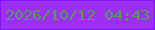 文字の大きさ：5、枠の色：8215f5、背景の色：9d2ff3、文字の色：529d55 無料ブログパーツのブログ時計