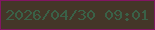 文字の大きさ：4、枠の色：821662、背景の色：443628、文字の色：3a6147 無料ブログパーツのブログ時計
