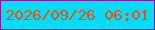 文字の大きさ：5、枠の色：821693、背景の色：03dbfa、文字の色：e74f10 無料ブログパーツのブログ時計