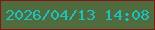 文字の大きさ：3、枠の色：821715、背景の色：506c3e、文字の色：1dc2bf 無料ブログパーツのブログ時計