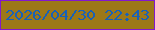 文字の大きさ：2、枠の色：8218ce、背景の色：9c7818、文字の色：1761b7 無料ブログパーツのブログ時計