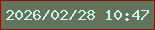 文字の大きさ：1、枠の色：821902、背景の色：64735c、文字の色：cbf7eb 無料ブログパーツのブログ時計