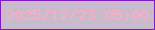 文字の大きさ：5、枠の色：821ac4、背景の色：c7bbcd、文字の色：fdadbf 無料ブログパーツのブログ時計