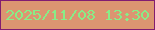 文字の大きさ：1、枠の色：821c71、背景の色：dc9571、文字の色：88ed87 無料ブログパーツのブログ時計