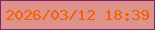 文字の大きさ：4、枠の色：822172、背景の色：dd9389、文字の色：f75e01 無料ブログパーツのブログ時計
