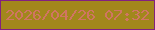 文字の大きさ：3、枠の色：822180、背景の色：a2871c、文字の色：d07563 無料ブログパーツのブログ時計