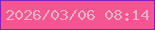 文字の大きさ：2、枠の色：8221b7、背景の色：f55693、文字の色：e2b4c5 無料ブログパーツのブログ時計