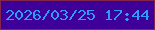 文字の大きさ：1、枠の色：822649、背景の色：3f0099、文字の色：2e9af9 無料ブログパーツのブログ時計