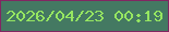 文字の大きさ：5、枠の色：822662、背景の色：447962、文字の色：96e661 無料ブログパーツのブログ時計
