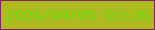 文字の大きさ：5、枠の色：822663、背景の色：afba21、文字の色：6cdc0a 無料ブログパーツのブログ時計