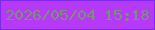 文字の大きさ：1、枠の色：8228ed、背景の色：b43af7、文字の色：7f8e77 無料ブログパーツのブログ時計