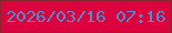 文字の大きさ：1、枠の色：822a2f、背景の色：dc023e、文字の色：548aca 無料ブログパーツのブログ時計