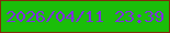 文字の大きさ：5、枠の色：822b0c、背景の色：1bbe0a、文字の色：7e2fdf 無料ブログパーツのブログ時計