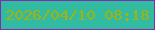 文字の大きさ：2、枠の色：822bb0、背景の色：31bca1、文字の色：a4b211 無料ブログパーツのブログ時計