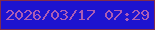 文字の大きさ：1、枠の色：822c4b、背景の色：1e13d0、文字の色：ab5cb5 無料ブログパーツのブログ時計