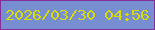 文字の大きさ：1、枠の色：822f9b、背景の色：778fd1、文字の色：d9dc03 無料ブログパーツのブログ時計