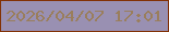 文字の大きさ：1、枠の色：823105、背景の色：9990b2、文字の色：9a7e5c 無料ブログパーツのブログ時計
