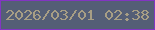 文字の大きさ：3、枠の色：8235c2、背景の色：545e76、文字の色：a79e85 無料ブログパーツのブログ時計