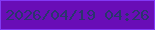 文字の大きさ：2、枠の色：8238f6、背景の色：690db7、文字の色：2b356d 無料ブログパーツのブログ時計
