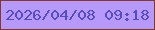文字の大きさ：5、枠の色：82392c、背景の色：b799fb、文字の色：574cbe 無料ブログパーツのブログ時計