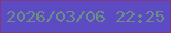 文字の大きさ：4、枠の色：823985、背景の色：5c4bc2、文字の色：6c8e83 無料ブログパーツのブログ時計