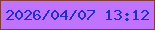 文字の大きさ：3、枠の色：823b37、背景の色：c073fe、文字の色：212ecb 無料ブログパーツのブログ時計
