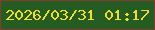 文字の大きさ：5、枠の色：823c30、背景の色：245c21、文字の色：efdc35 無料ブログパーツのブログ時計