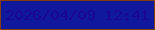 文字の大きさ：1、枠の色：823e05、背景の色：10199c、文字の色：1b0594 無料ブログパーツのブログ時計