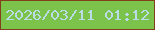 文字の大きさ：1、枠の色：823f1c、背景の色：7cc34b、文字の色：bbdce7 無料ブログパーツのブログ時計