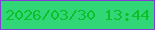 文字の大きさ：5、枠の色：823fd7、背景の色：31d677、文字の色：0cc02a 無料ブログパーツのブログ時計