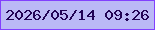 文字の大きさ：5、枠の色：8240fe、背景の色：bbb9f6、文字の色：220456 無料ブログパーツのブログ時計
