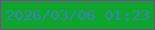 文字の大きさ：1、枠の色：82419c、背景の色：0ca72a、文字の色：3a81b7 無料ブログパーツのブログ時計