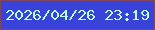文字の大きさ：1、枠の色：82445a、背景の色：3943da、文字の色：b7fde8 無料ブログパーツのブログ時計